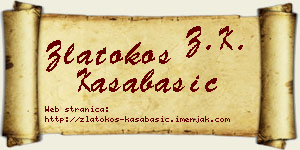 Zlatokos Kasabašić vizit kartica
